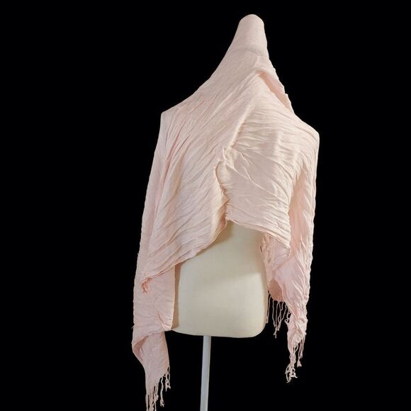 Baby pink pashmina shawl scarf wrap - Picture 5 of 5
